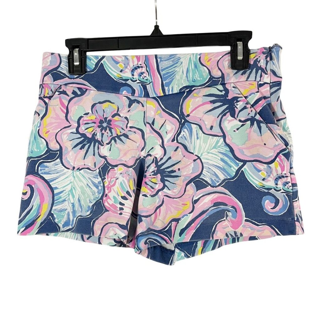 Lilly Pulitzer Makenna‎ Ponte Shorts Nauti Navy Boho Bateau Preppy - Size 2